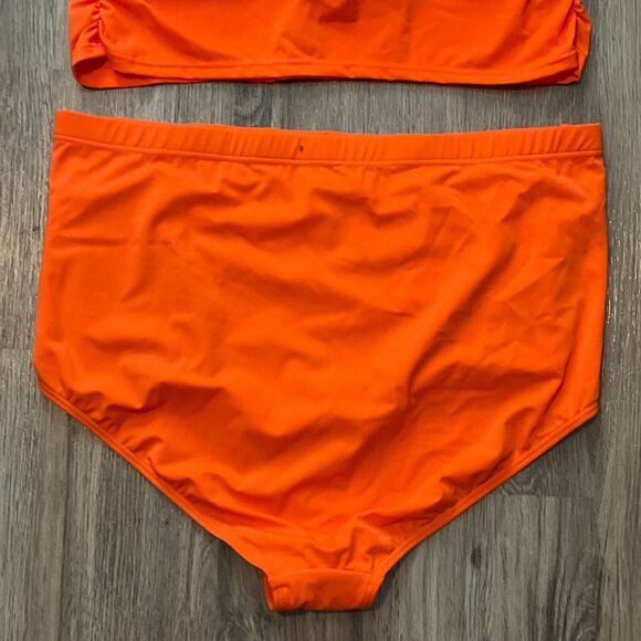 Swimsuits for All Women's Plus Size Orange Two Piece Swimsuit Set Size 20 NWT - Picture 6 of 7